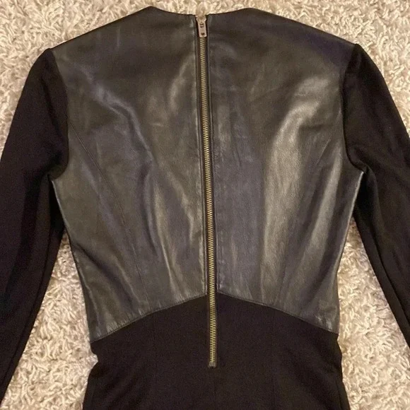 Helmut lang leather dress size P